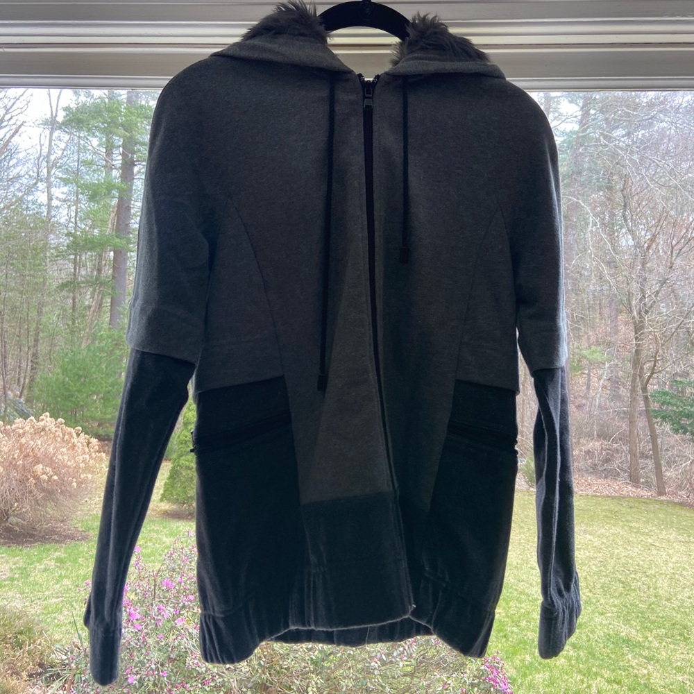 Marc Jacobs Hooded Faux Fur Sweatshirt View 6